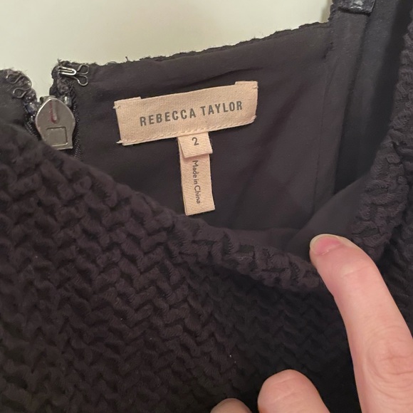 Rebecca Taylor Cap Sleeve Stretch Texture Dress - Picture 7 of 10